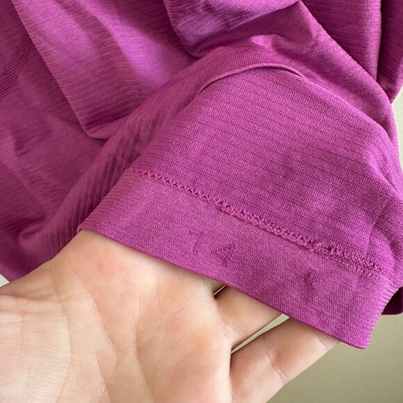 Lululemon Athletic Swiftly Tech Short Sleeve Shirt 2.0 Magenta Women’s Size 14 - Picture 6 of 6